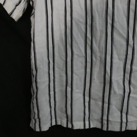 ZARA | XL - extra large | Flowy Striped Button-Up Short Sleeve Casual Shirt - Picture 12 of 15
